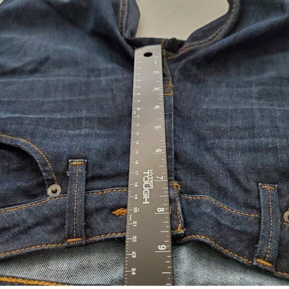 Hudson Jeans Bacara Straight Cuffed Back Flap Booty Pockets Dark Denim Size 29 - Picture 5 of 8